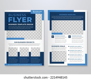 corporate flyer template with minimalist concept and modern style