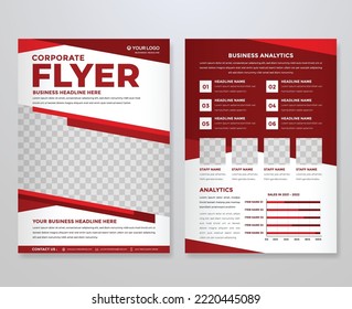 corporate flyer template with modern and abstract style