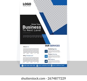 Plantilla de volante Corporativa con Formas geométricas modernas, apto para negocios, marketing y promociones de agencias.