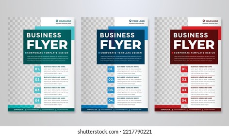 corporate flyer template with modern style