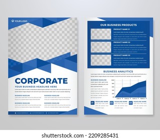 corporate flyer template use for business brochure and presentation