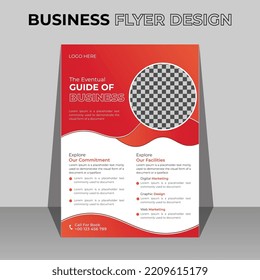 Corporate flyer template wave design with abstract style and minimalist style use for ads layout and leaflet