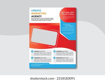 Corporate flyer vector template layout design