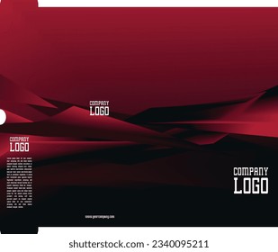 Corporate folder with die cut.
