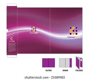 Corporate folder with die cut.