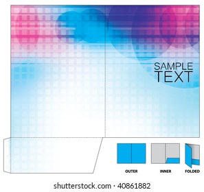 Corporate folder with die cut.
