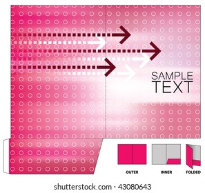 Corporate folder with die cut.