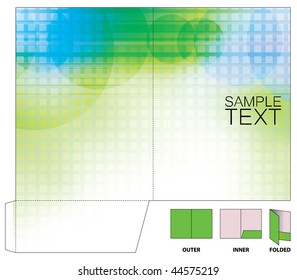 Corporate folder with die cut.