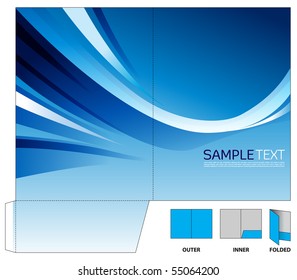 Corporate folder with die cut.