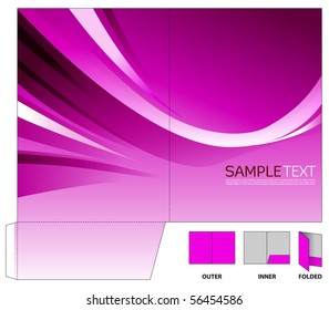 Corporate folder with die cut.