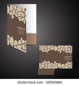 Corporate folder with die cut design