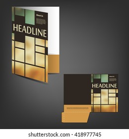 Corporate Folder with Die Cut Design
