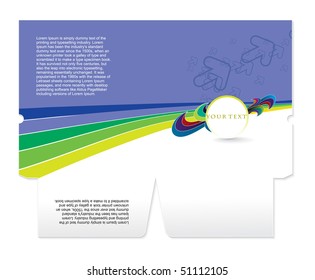 corporate folder die cut design, best used for your project.