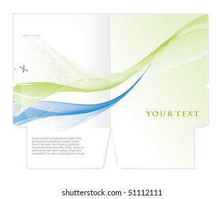 corporate folder die cut design, best used for your project.