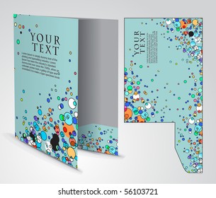 corporate folder with die cut design, best used for your project.