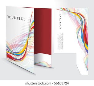 corporate folder with die cut design, best used for your project.