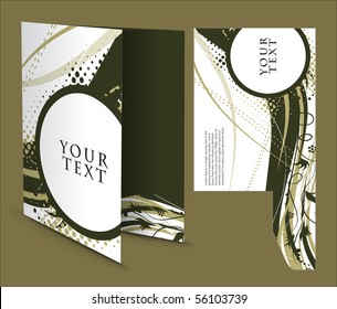corporate folder with die cut design, best used for your project.