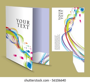 corporate folder with die cut design, best used for your project.