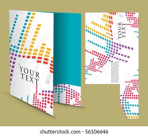 corporate folder with die cut design, best used for your project.