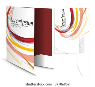 corporate folder with die cut design, best used for your project.