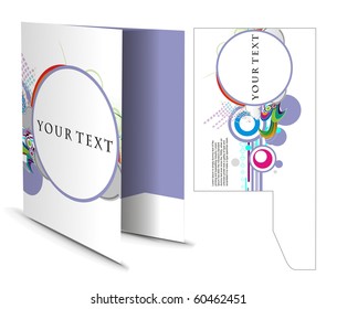 corporate folder with die cut design, best used for your project.