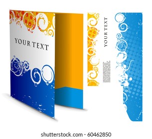 corporate folder with die cut design, best used for your project.