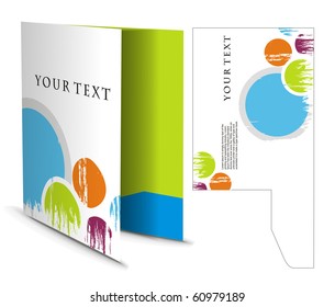 corporate folder with die cut design, best used for your project.
