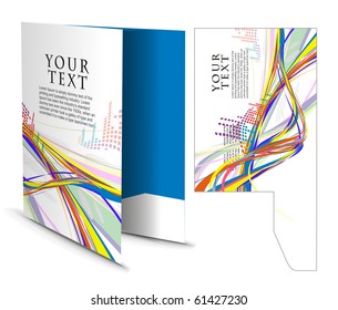 corporate folder with die cut design, best used for your project.