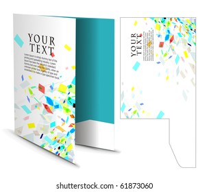 corporate folder with die cut design, best used for your project.