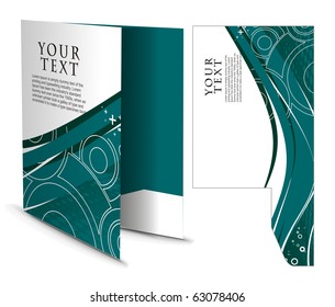 corporate folder with die cut design, best used for your project.