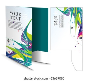 corporate folder with die cut design, best used for your project.