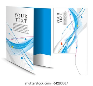 Corporate Folder With Die Cut Design, Best Used For Your Project.