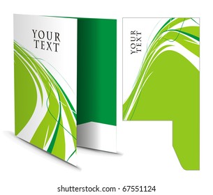 corporate folder with die cut design, best used for your project.