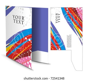 corporate folder with die cut design, best used for your project.