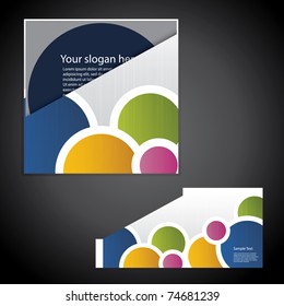 Corporate folder with die cut design