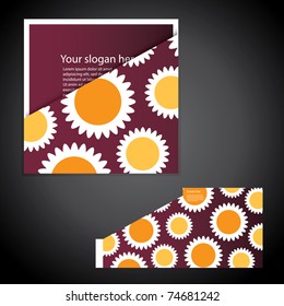 Corporate folder with die cut design