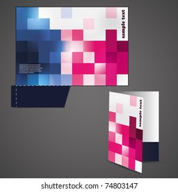 Corporate folder with die cut design