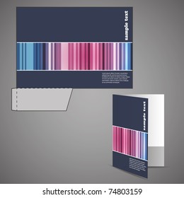 Corporate folder with die cut design