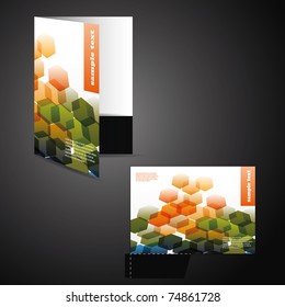 Corporate folder with die cut design