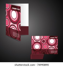 Corporate folder with die cut design