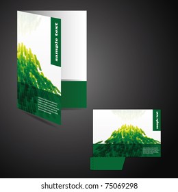 Carpeta corporativa con diseño de corte de matrices