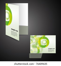 Corporate folder with die cut design