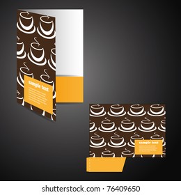Corporate folder with die cut design