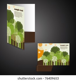 Corporate folder with die cut design