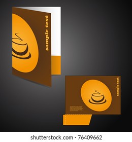 Corporate folder with die cut design