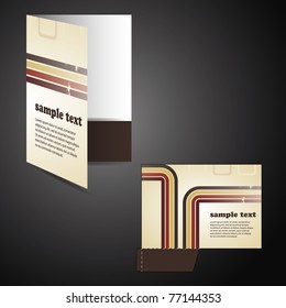 Carpeta corporativa con diseño de corte de matrices