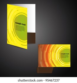 Corporate folder with die cut design