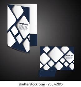 Carpeta corporativa con diseño de corte de matrices