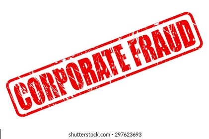 CORPORATE FRAUD red stamp text on white