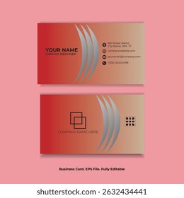 Corporate Geometric Business card design template